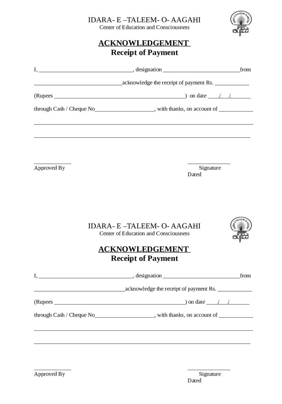 Acknowledgment Receipt Form Fill Out And Sign Printable Pdf Template