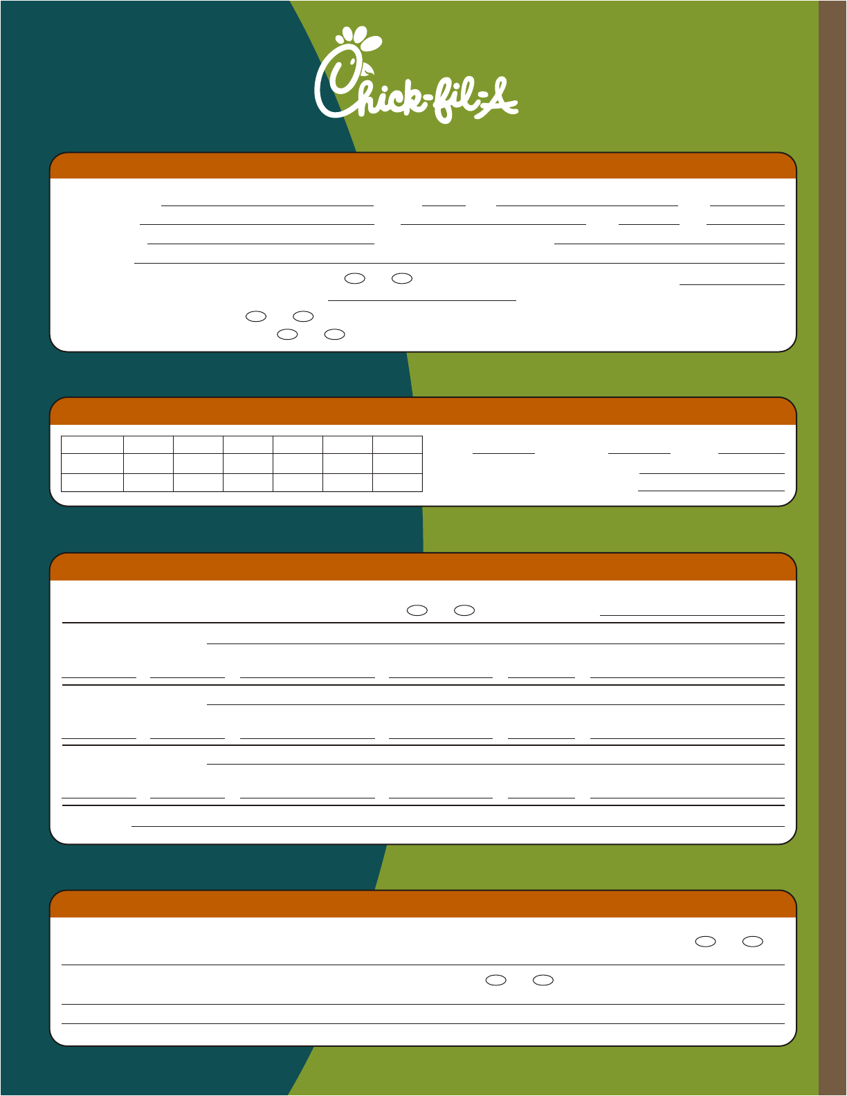 Chick Fil A Application Form Edit, Fill, Sign Online