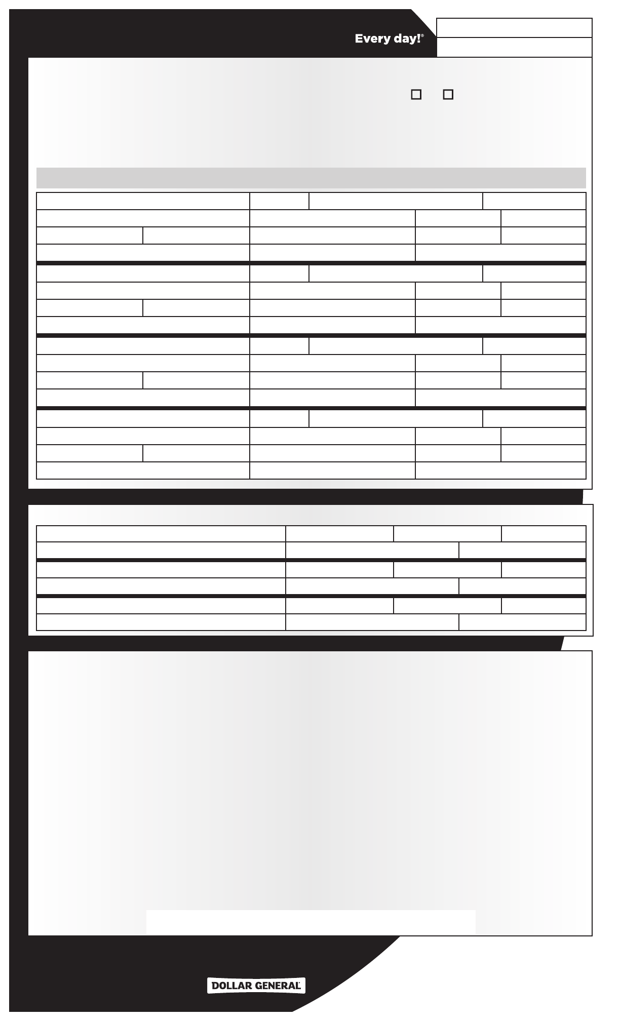 Dollar General Application Form Edit Fill Sign Online Handypdf