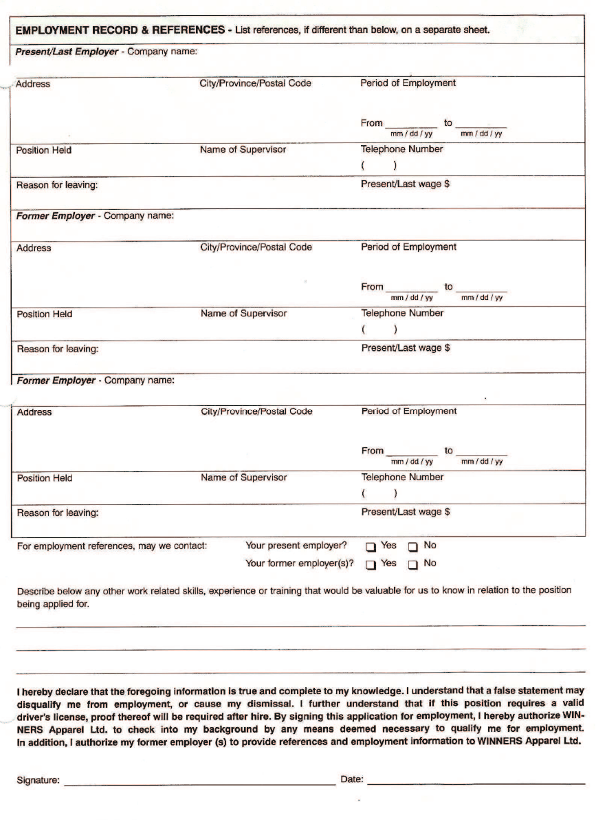 Home Depot Application Form - Edit, Fill, Sign Online ...