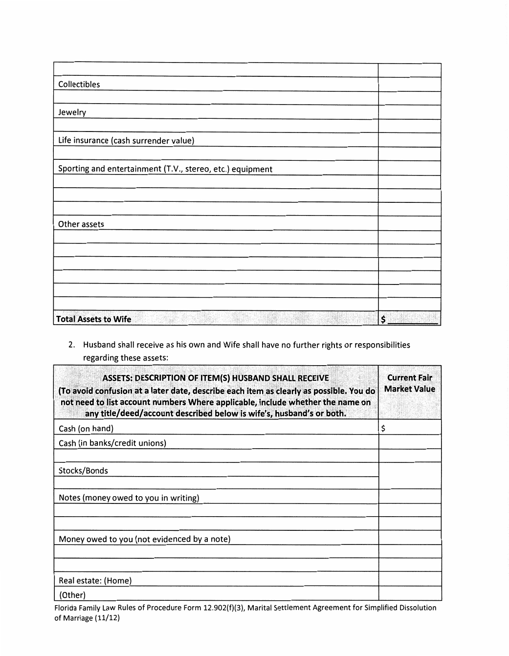 Marital Settlement Agreement for Simplified Dissolution of Marriage