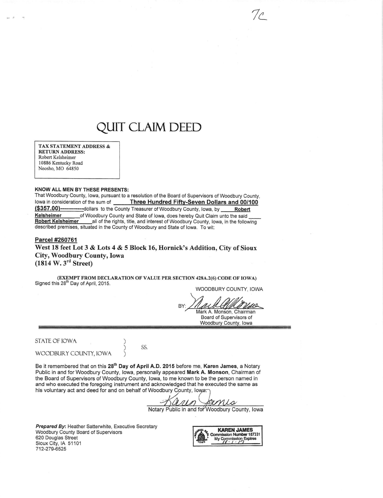 how to file a quit claim deed in arizona
