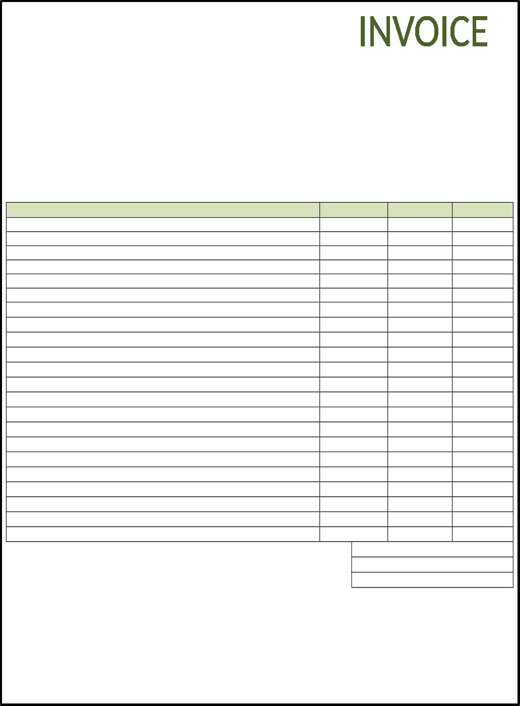 free fill in the blank invoice template