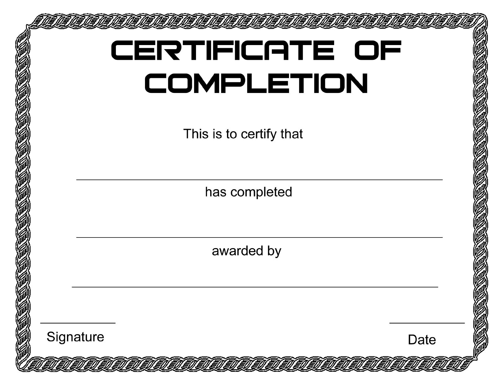 Free Printable Fill In Certificates Free Downloadable PDF