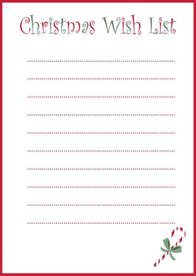 Blank Wish List for Christmas Edit, Fill, Sign Online Handypdf