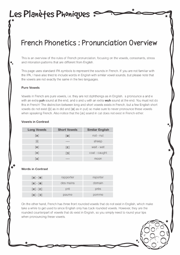 French Pronunciation Overview - Edit, Fill, Sign Online | Handypdf