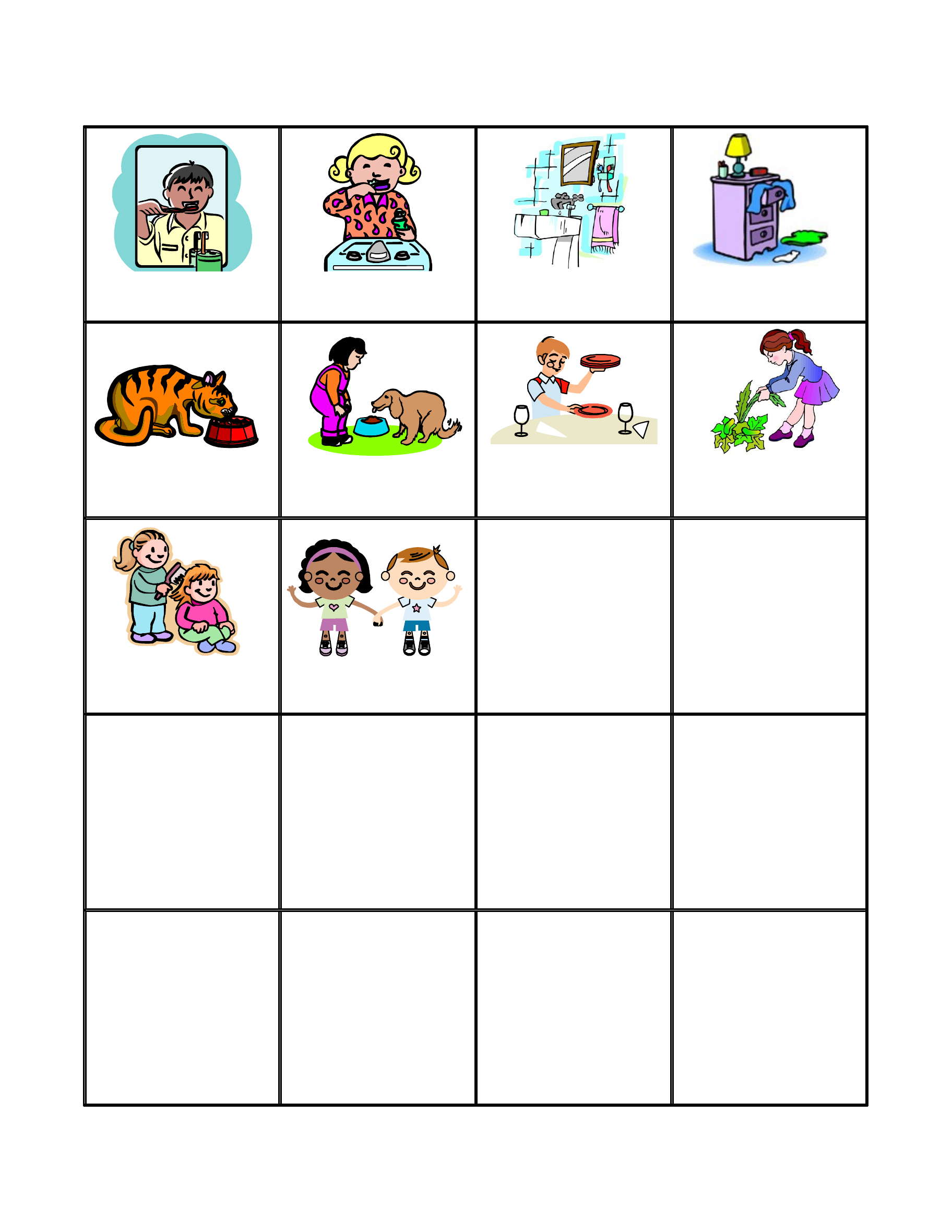 Preschool Kids Chore Chart Template Edit Fill Sign Online Handypdf