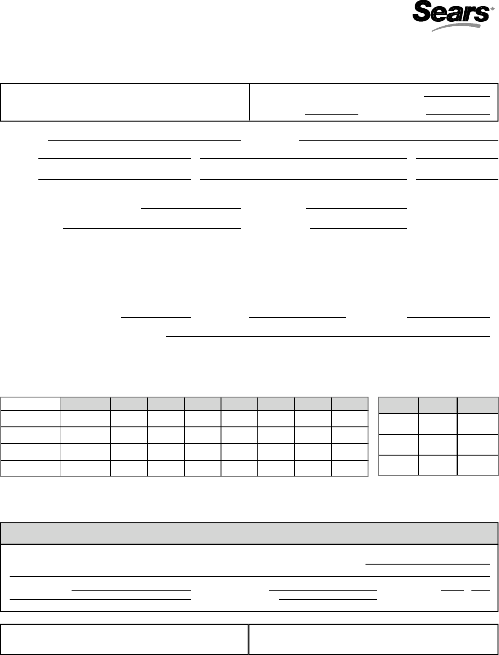 Sears Employment Application Form Edit Fill Sign Online Handypdf