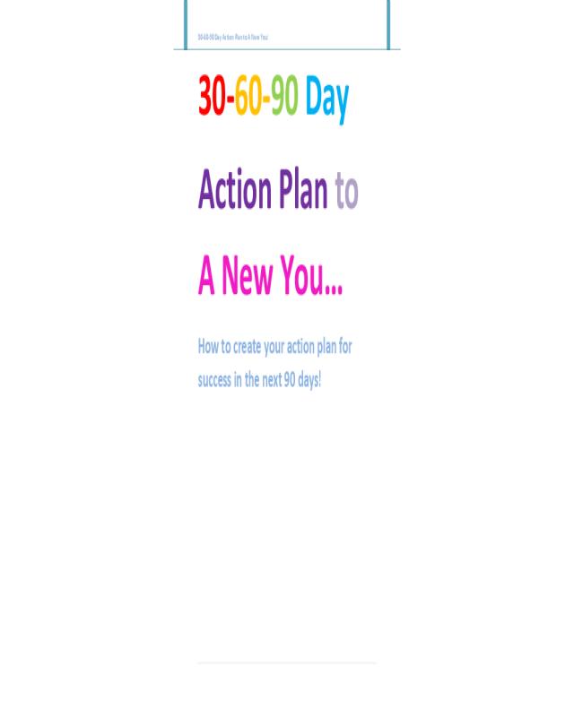 30-60-90 Day Action Plan Template