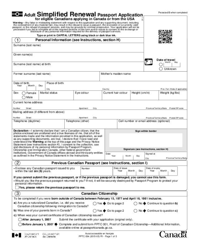 passport application form printable