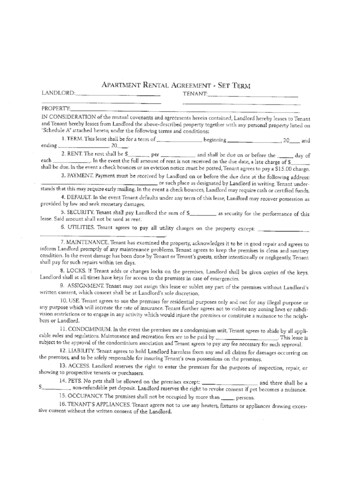 2024 Apartment Rental And Lease Form Fillable Printable PDF Forms   Apartment Rental And Lease Sample Form Page1 M 