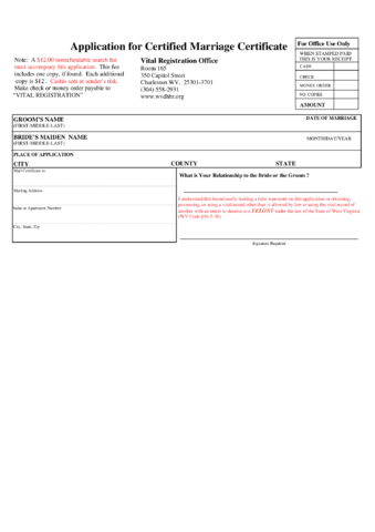 2023 Marriage Registration Form  Fillable, Printable PDF & Forms