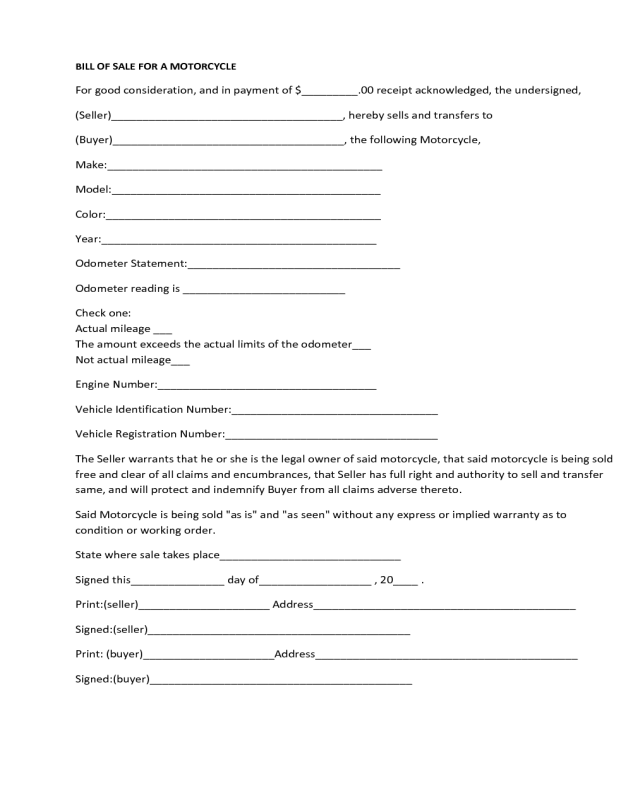 free-motorcycle-bill-of-sale-template-fillable-forms