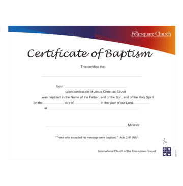 2024 Baptism Certificate - Fillable, Printable PDF & Forms | Handypdf