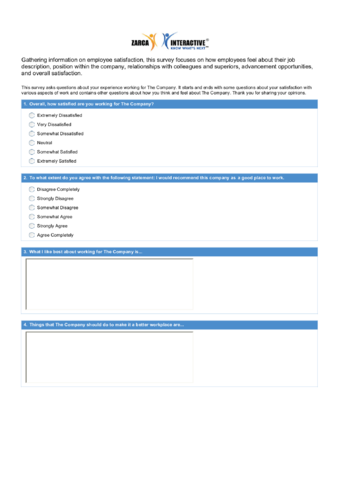 2024 Employee Satisfaction Survey - Fillable, Printable PDF & Forms ...