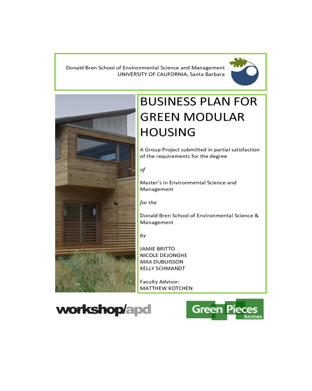  Business Plan For Green Modular Housing Edit Fill Sign Online 