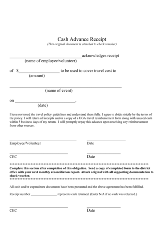 2024 Cash Receipt Template - Fillable, Printable PDF & Forms | Handypdf