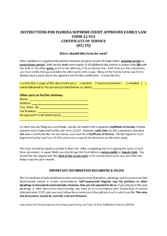 Certificate of Service Form Florida Edit Fill Sign Online Handypdf