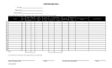 Rent Roll Form Fillable Printable Pdf Forms Handypdf