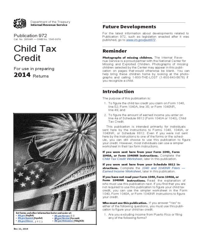 Child Tax Credit Form
