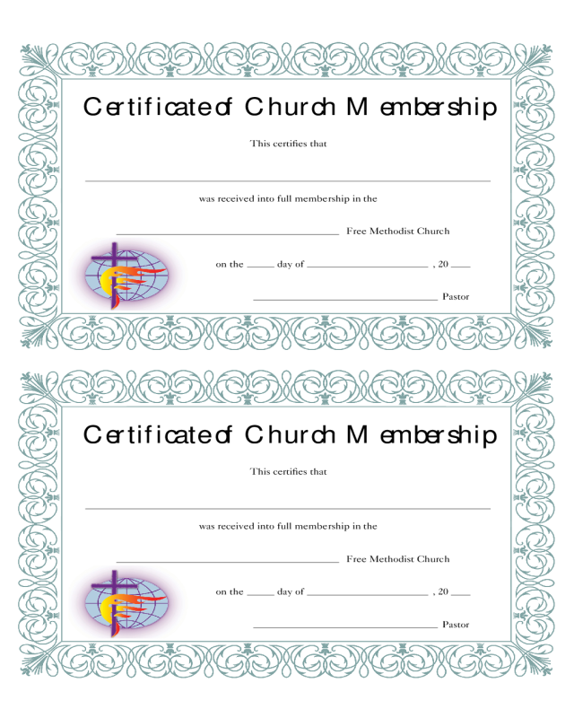 free church membership forms download