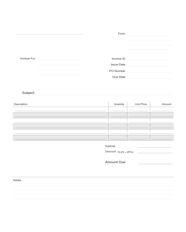 Construction Billing Invoice Template