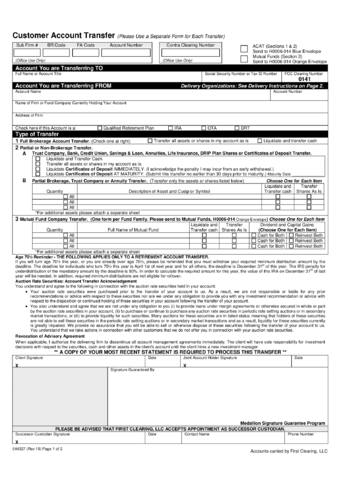 2024 Account Transfer Form - Fillable, Printable PDF & Forms | Handypdf