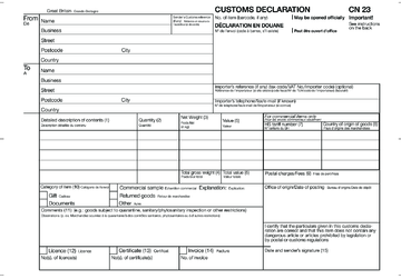 Dangerous Goods Declaration Form Fillable Printable Pdf Forms Images