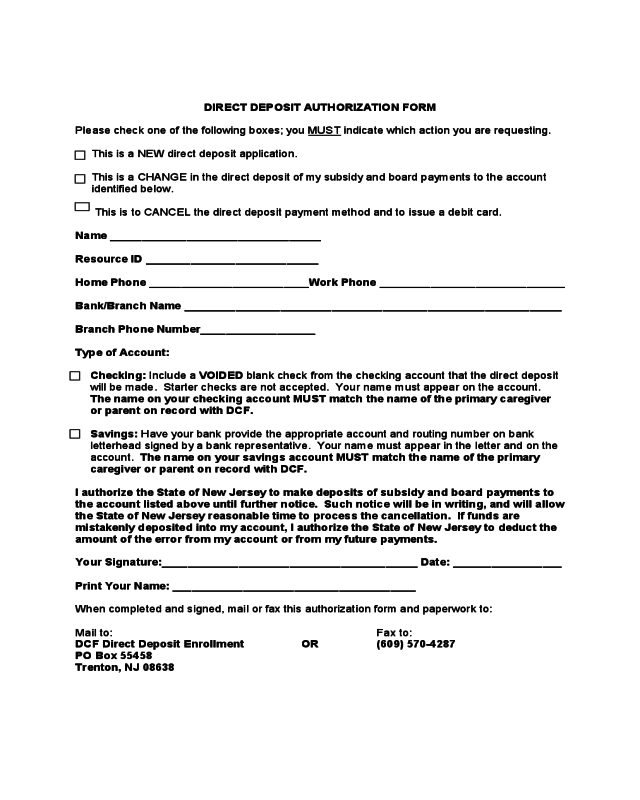 2023 Direct Deposit Form Fillable, Printable PDF & Forms Handypdf