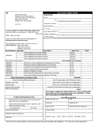 Document Sales Order - Wisconsin - Edit, Fill, Sign Online | Handypdf