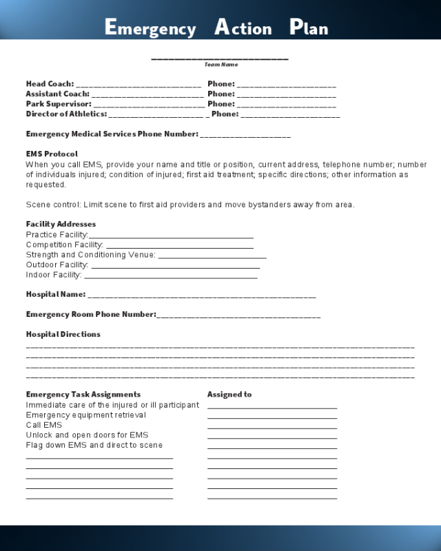 Emergency Plan Template from handypdf.com