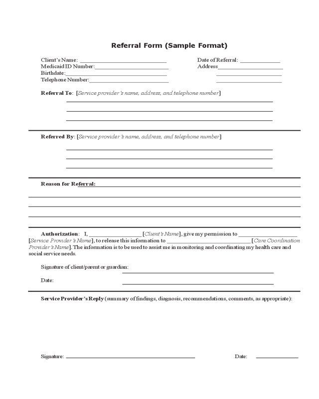 Employee Referral Form Format