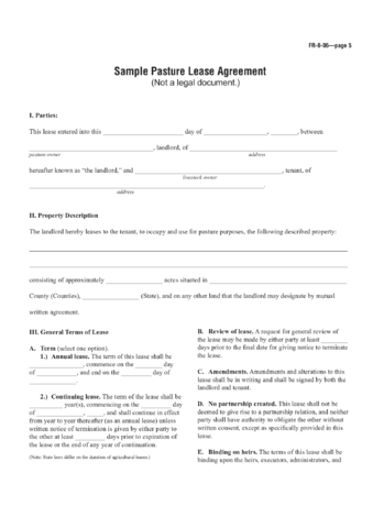 2021 land rental and lease form fillable printable pdf