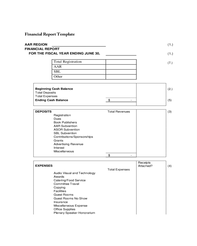 Financial Report Template