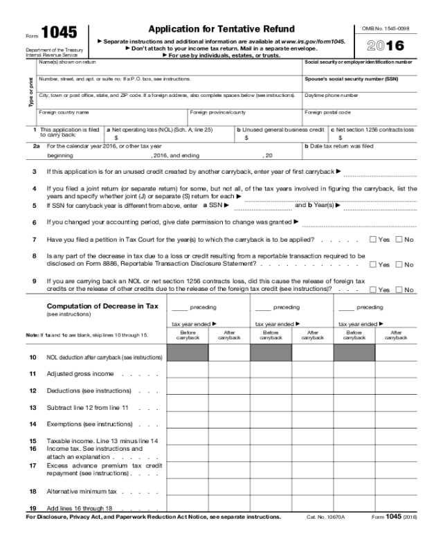 Form 1045