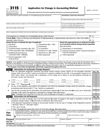 Form 3115 - Edit, Fill, Sign Online | Handypdf