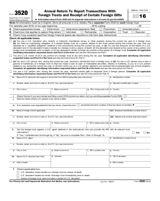 Form 3520 Edit Fill Sign Online Handypdf