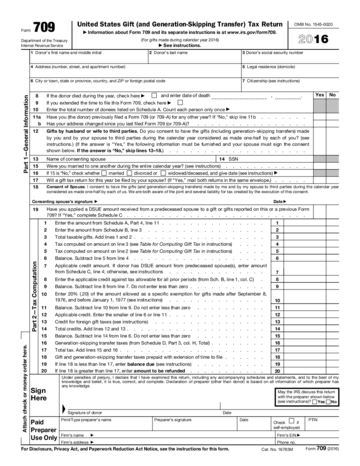 Form 709 - Edit, Fill, Sign Online | Handypdf