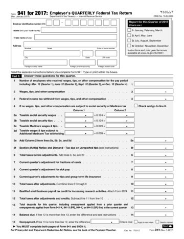 Form 941 - Edit, Fill, Sign Online | Handypdf