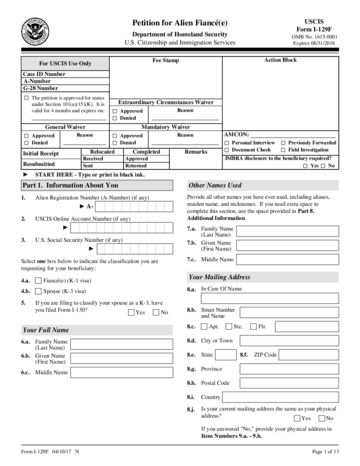 Form I-129F - Edit, Fill, Sign Online | Handypdf