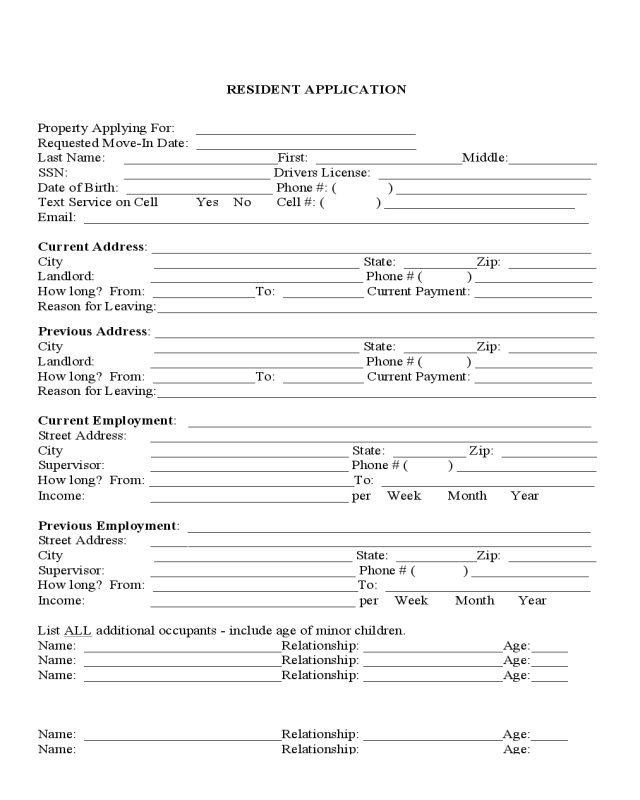 2022 Rental Application Form Fillable Printable Pdf And Forms Handypdf 8533
