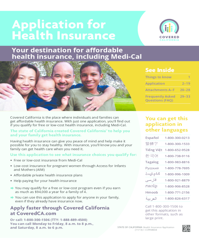 Health Insurance Form - California