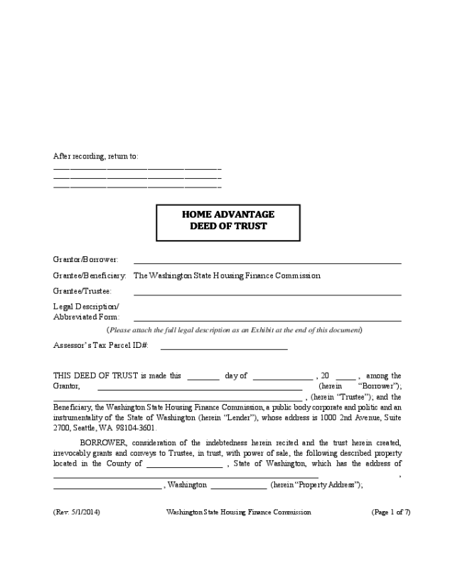 assignment of deed of trust washington state