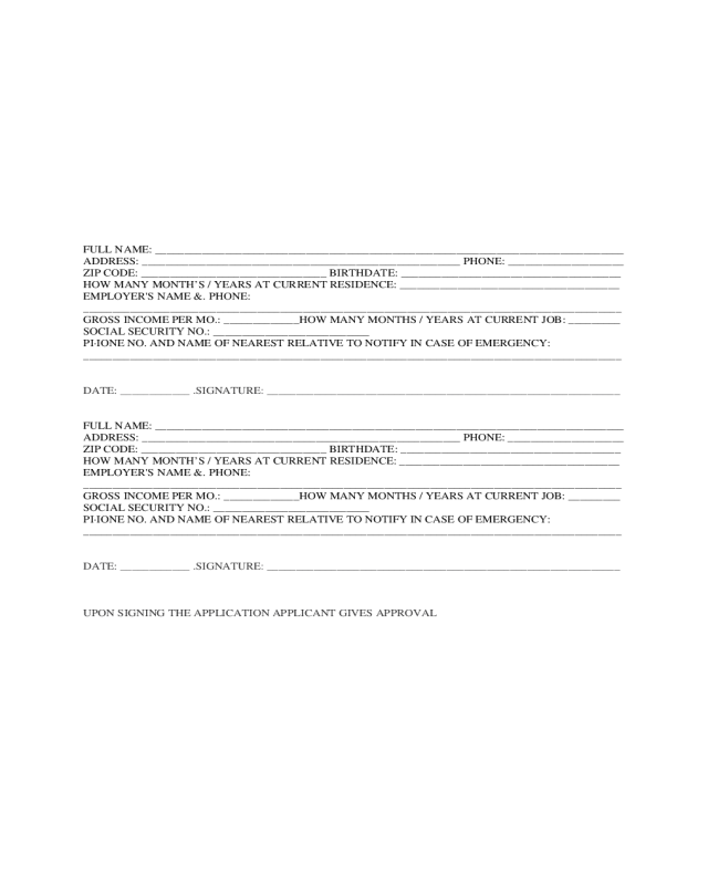 Indiana Rental Application Edit, Fill, Sign Online Handypdf
