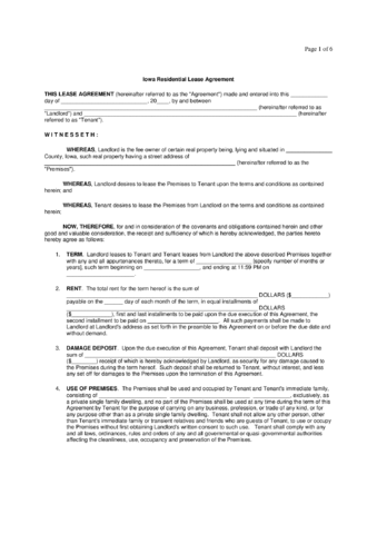 iowa residential lease agreement form edit fill sign