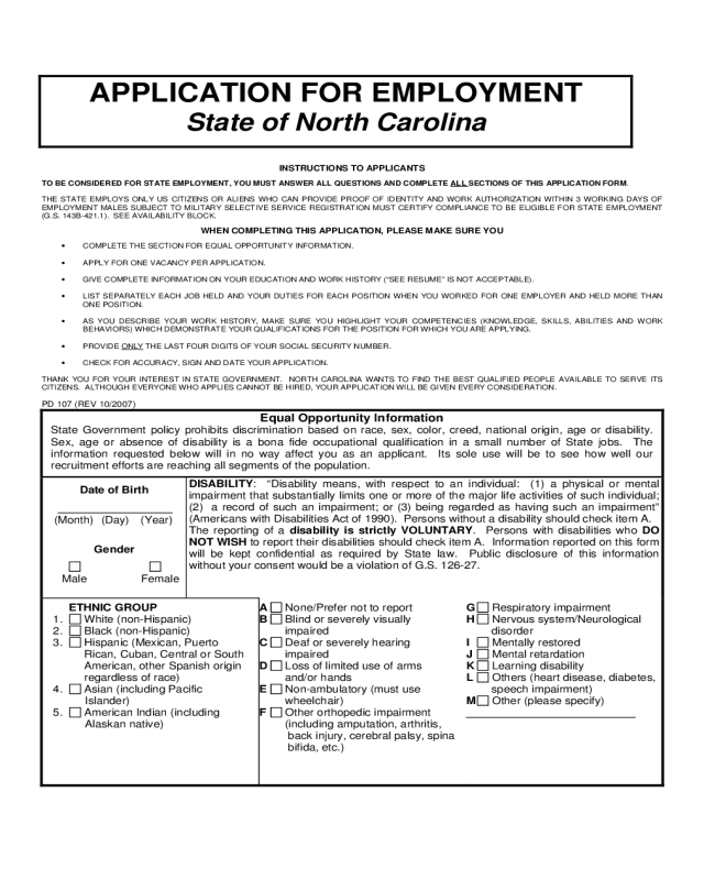 Job application - Wayne County