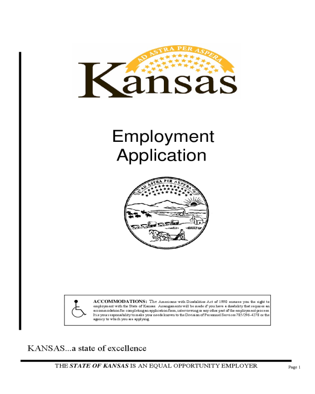 Kansas Employment Application