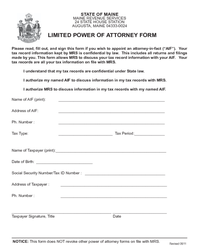 2023 Limited Power Of Attorney Form Fillable Printable PDF Forms Handypdf