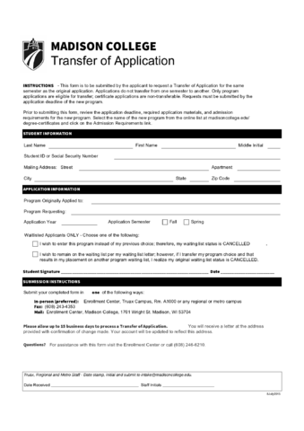 college transfer online application