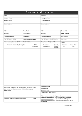 2024 Business Invoice Template - Fillable, Printable PDF & Forms | Handypdf